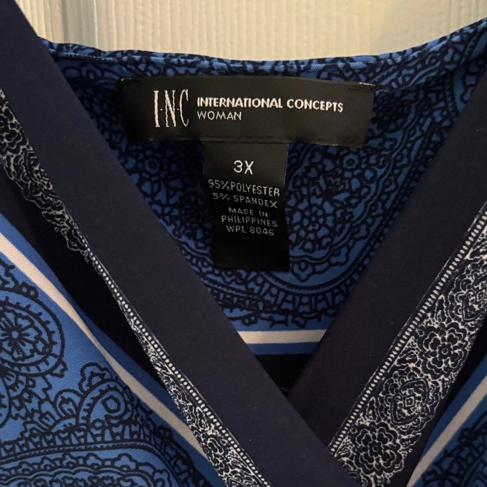 INC International Concepts Blue Maxi Dress - Picture 2 of 6